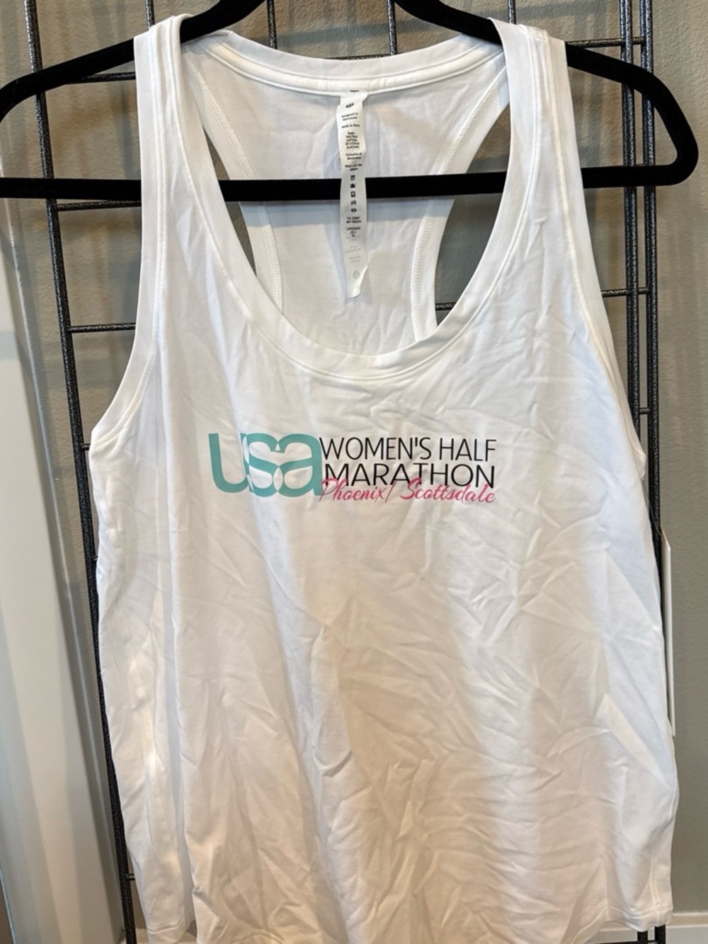 Lululemon USA Women's Half Marathon White Racerback Tank Top